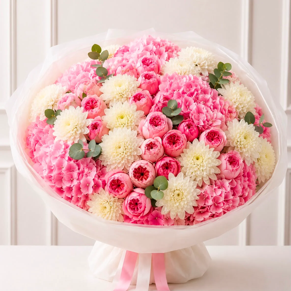 Her Beautiful Journey Pink Floral Bouquet-2